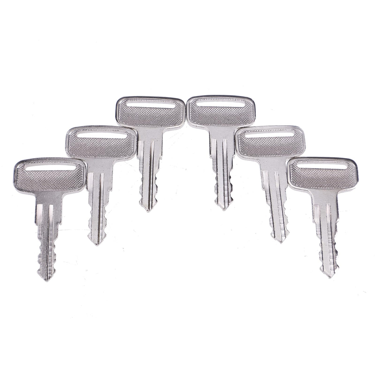 Closeup of IEQFUE ignition keys 160431/6896 showing robust design and precision cuts.