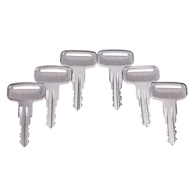 Closeup of IEQFUE ignition keys 160431/6896 showing robust design and precision cuts.