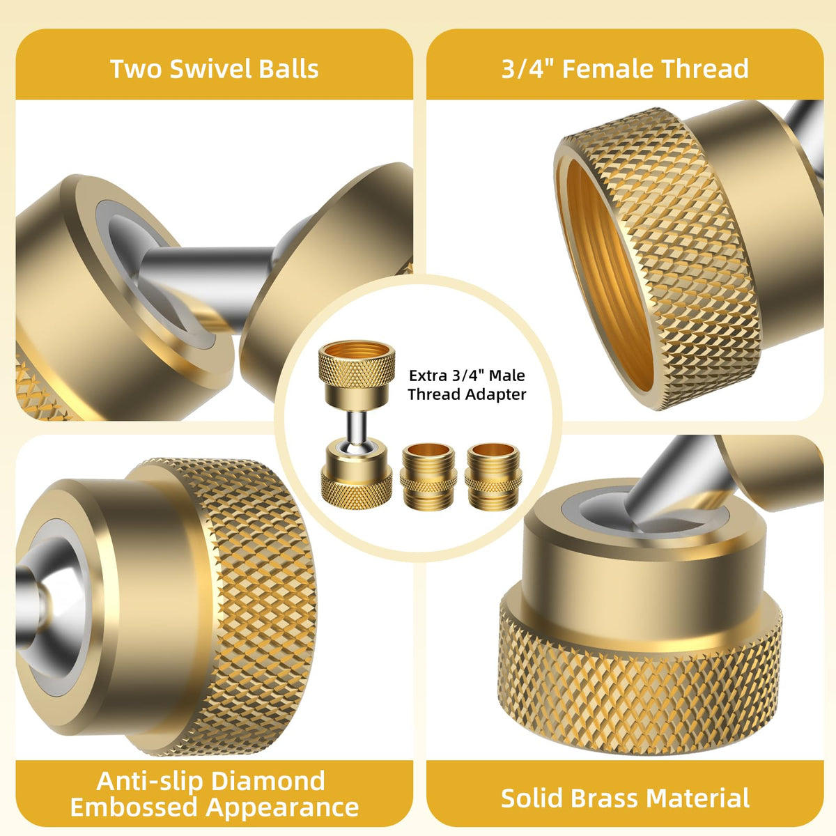 iFealClear 360-degree rotation swivel enabling flexible hose directing