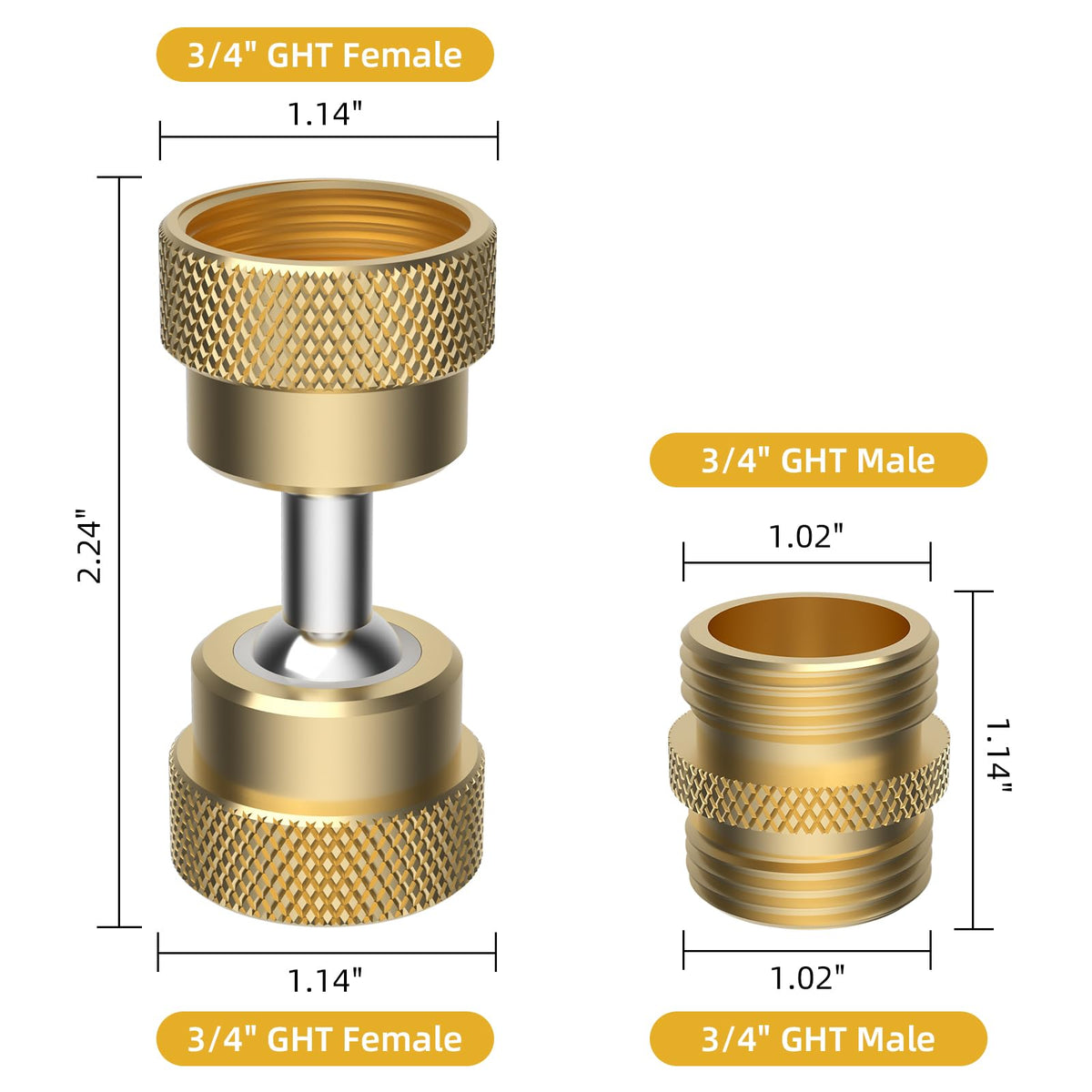 iFealClear anti-slip diamond brass design for secure connections