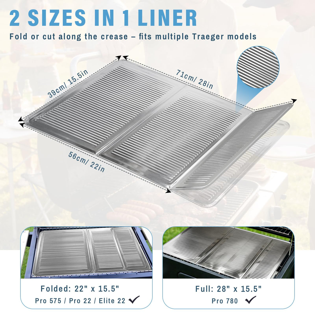 Igaper non-stick coated liner close-up showing easy release of grease