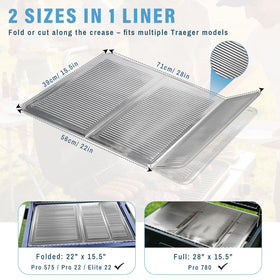 Igaper non-stick coated liner close-up showing easy release of grease