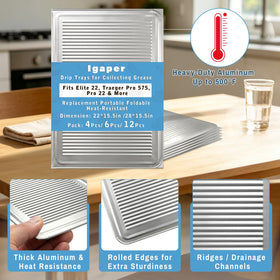 Igaper durable aluminum liner withstands high heat without warping