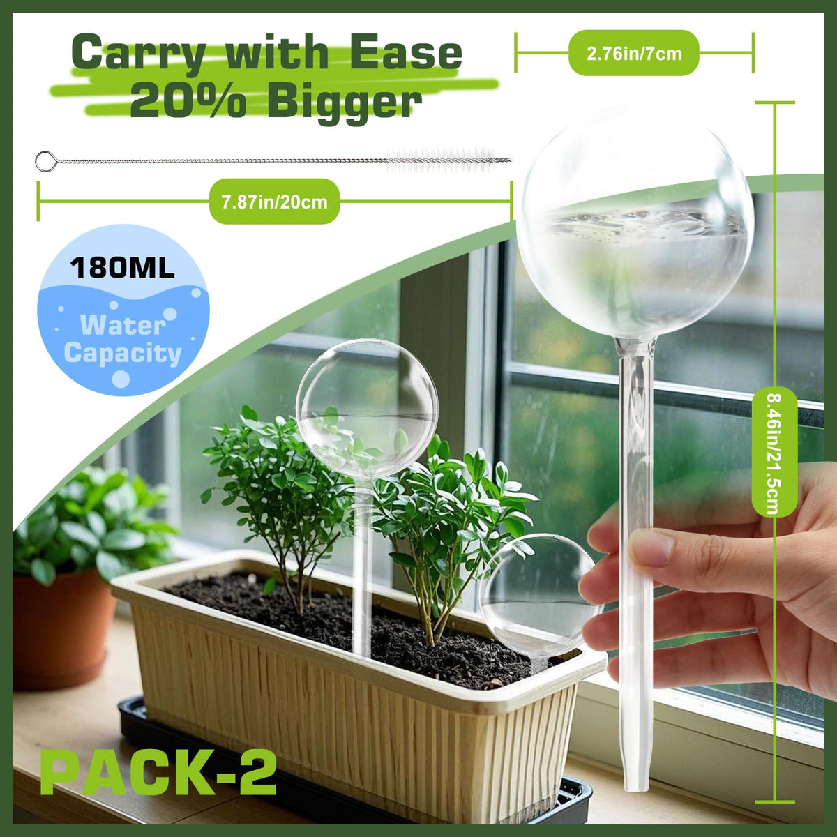 Self-watering planter insert spikes provide hands-off water for busy days