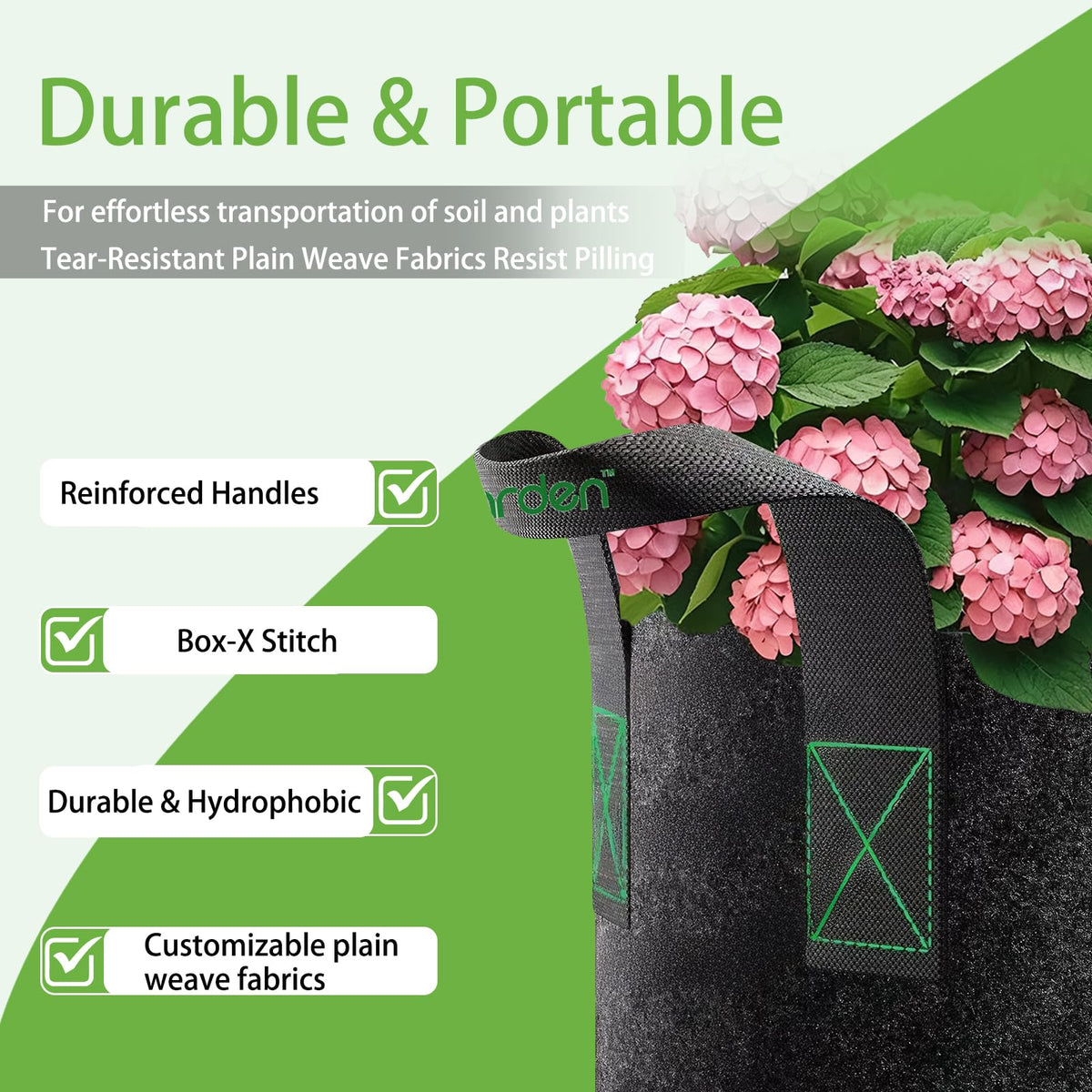 iGarden stackable bags neatly stored after harvest and season changes