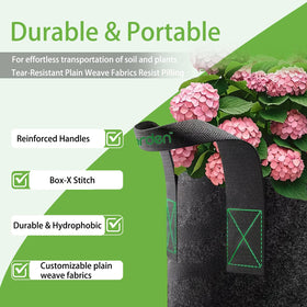 iGarden stackable bags neatly stored after harvest and season changes