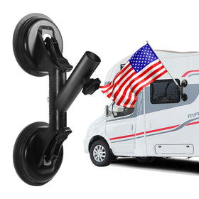 IGRARK dual-suction flag holder mounted for stable outdoor use.