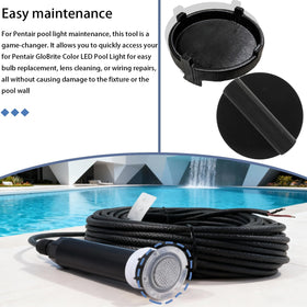 Ignalu Pentair Globrite bulb replacement access supports quick bulb changes and lens cleaning.
