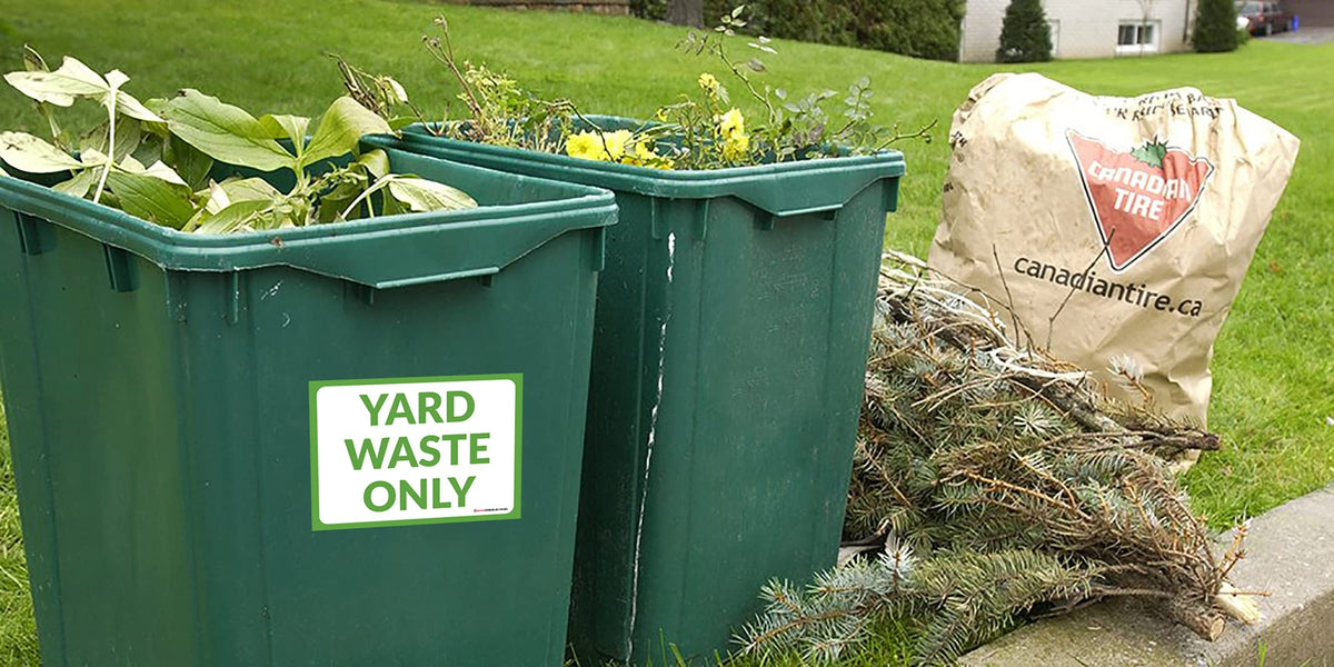 IGNIXIA vinyl-yard-waste-label with waterproof, UV protection for long lasting use