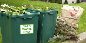 IGNIXIA vinyl-yard-waste-label with waterproof, UV protection for long lasting use