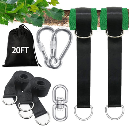 IGOLFLUCK tree swing straps 20ft ready for versatile outdoor hanging.