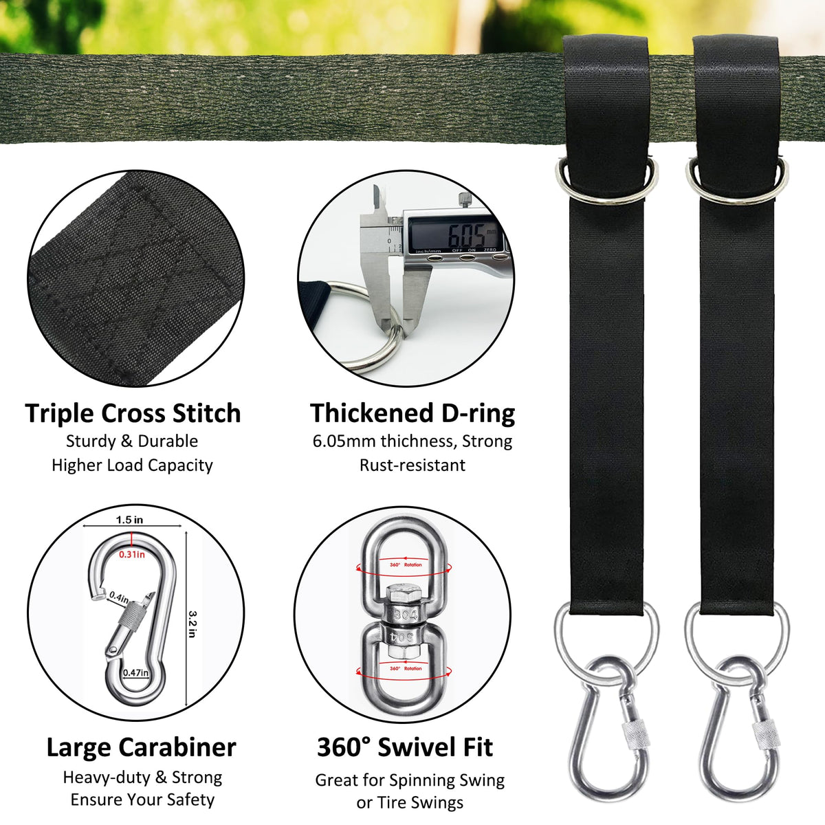 Igolfluck tree-swing straps with 5500 lb capacity for sturdy outdoor fun.