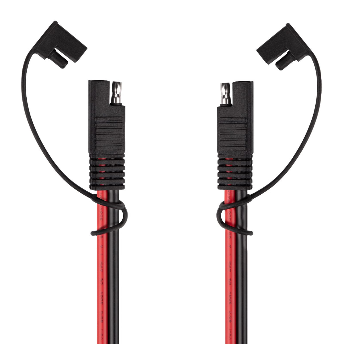 iGreely 10AWG SAE extension cable close-up showing rugged copper wire for solar use.