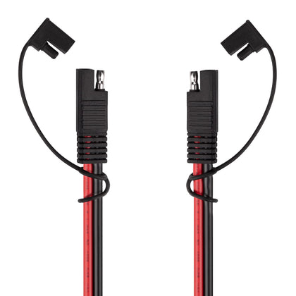 iGreely 10AWG SAE extension cable close-up showing rugged copper wire for solar use.