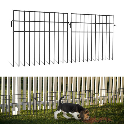 iGreely 20-panel fence assembly for a 27-foot yard barrier.