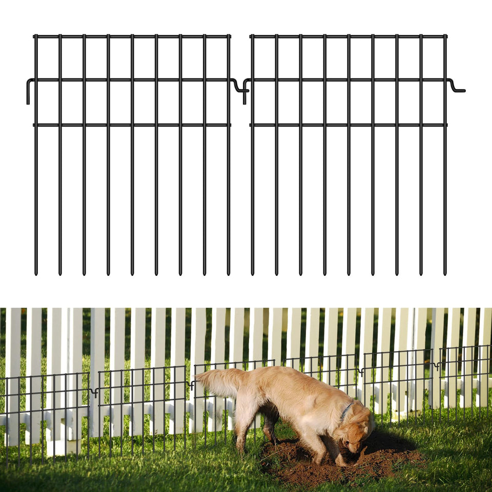 iGreely 25-panel garden fence assembly for quick no-dig setup.