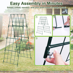 iGreely A-frame trellis with reinforced steel grid supports heavy vines securely