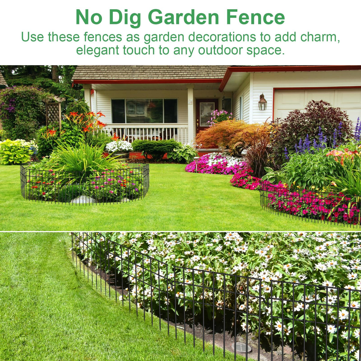 iGreely garden border edging adds decorative outdoor detail.