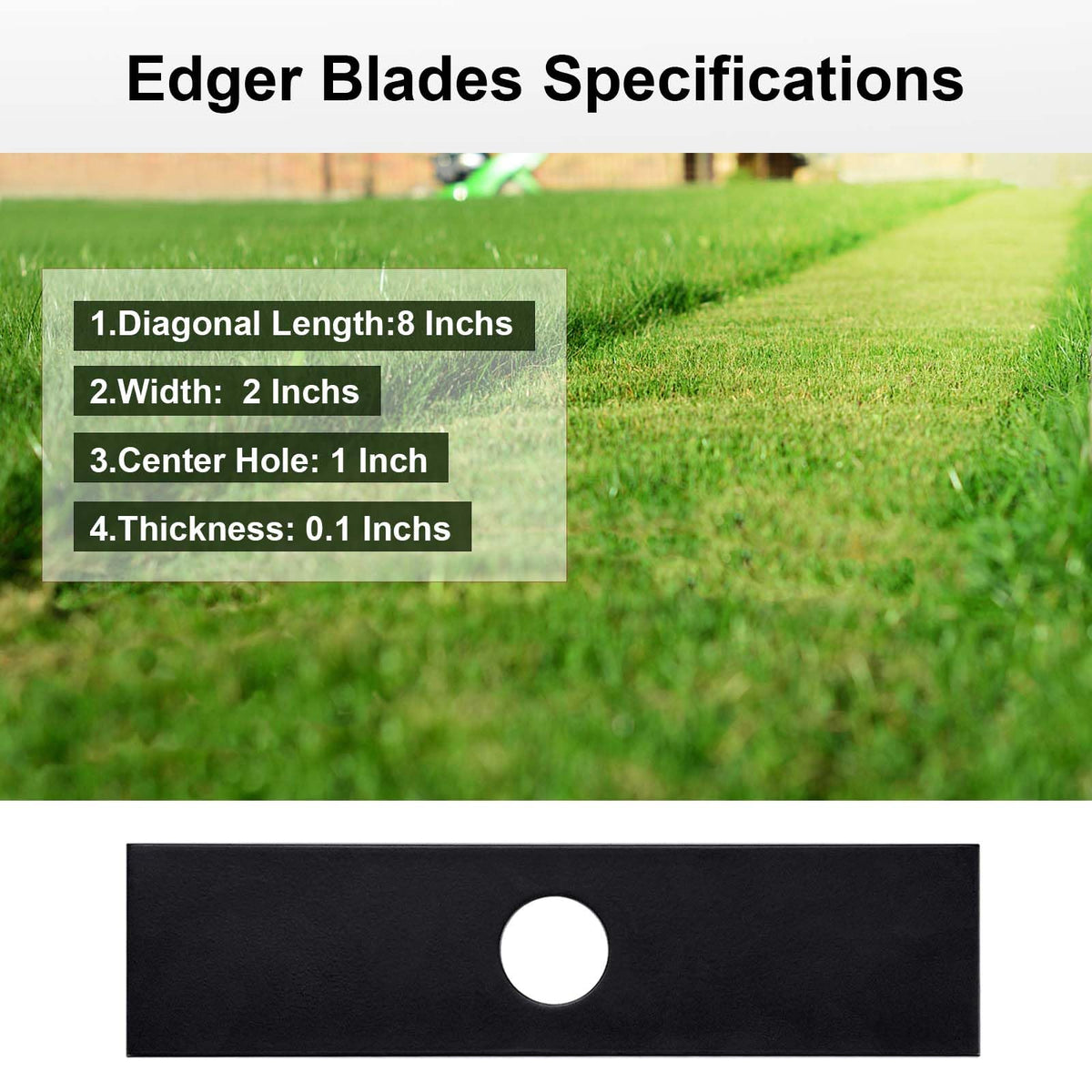iGreely heavy-duty edger blades in steel for durability.