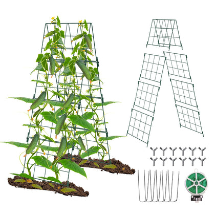 iGreely heavy duty trellis assembly shows a sturdy frame for climbing plants