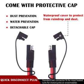 iGreely waterproof dust cap protects SAE connector from rain and dust