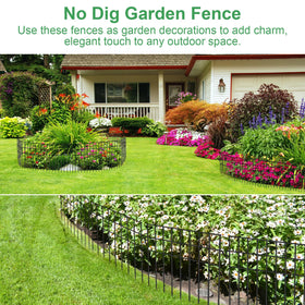iGreely yard perimeter fence helps define areas while protecting plants.