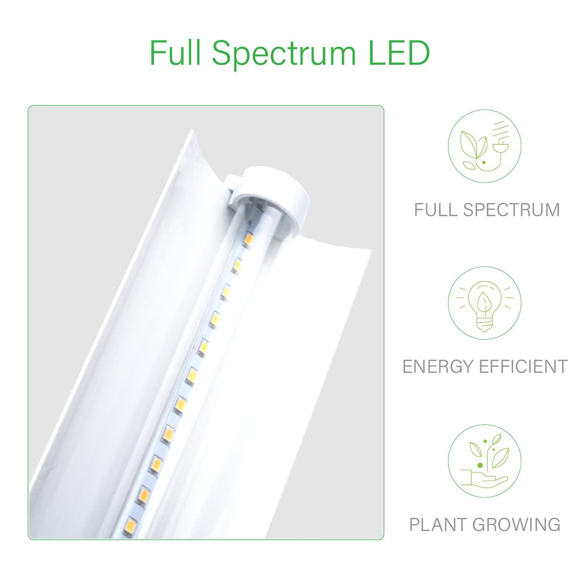 iGrowtek full-spectrum LED light delivers balanced white light for indoor plant growth