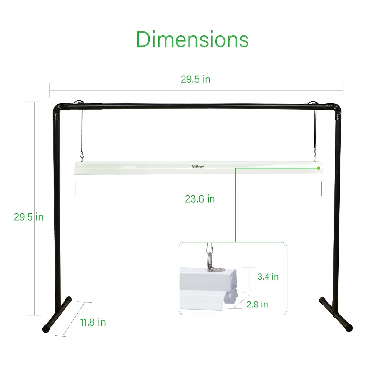 iGrowtek iron pipe frame provides sturdy support for seedling sessions