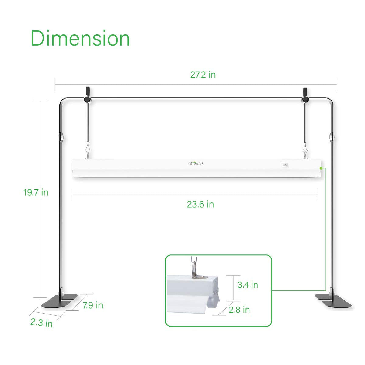 iGrowtek LED grow lamp for indoor plants delivers full-spectrum light