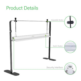 iGrowtek seedling grow light on stand makes height easy