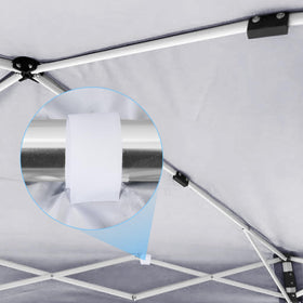420D Oxford fabric canopy top in blue with UV protection features