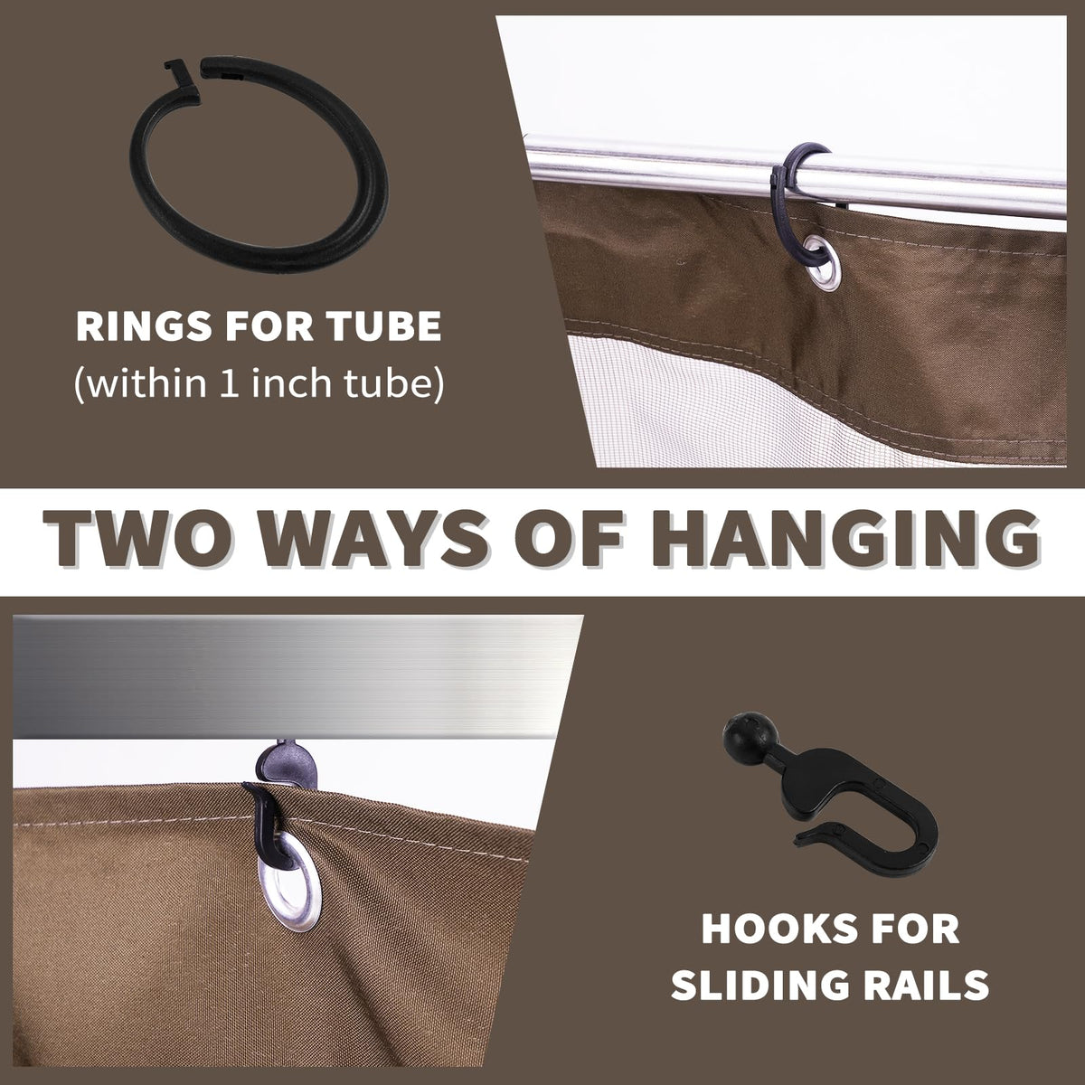 Iheqard included hooks rings and instruction for hassle-free setup.