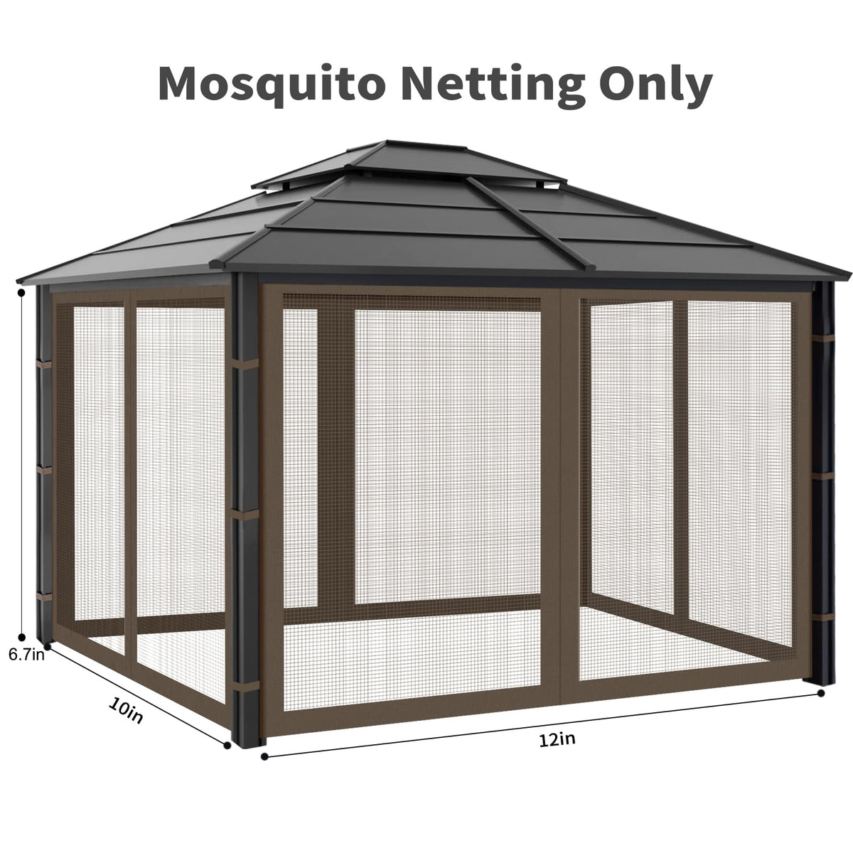 Iheqard gazebo netting demonstrates quick tool-free installation on a frame.