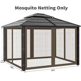 Iheqard gazebo netting demonstrates quick tool-free installation on a frame.