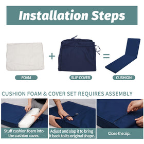 Iheqard cushion features thick high-rebound sponge for plush comfort and quick recovery.