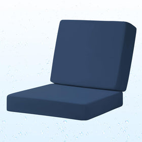 Iheqard blue bottom cushion 22x22 with waterproof fabric and supportive foam.