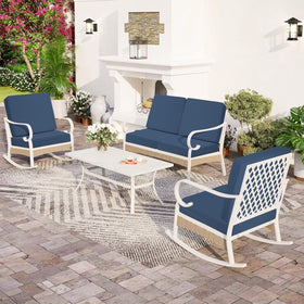 Iheqard blue 22x22 cushions are UV resistant and fade-resistant.