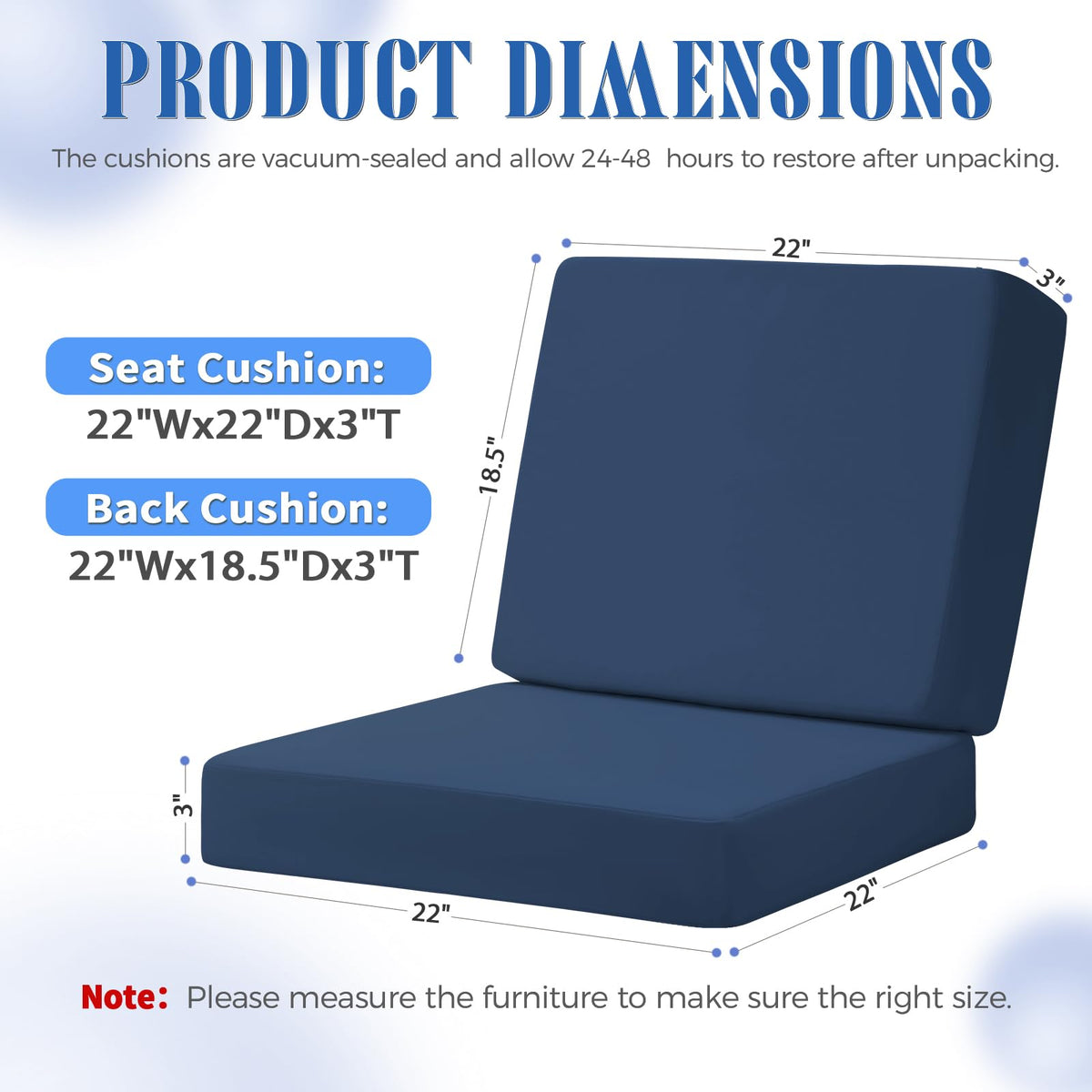 Iheqard cushion with extended zipper enables easy cover removal.
