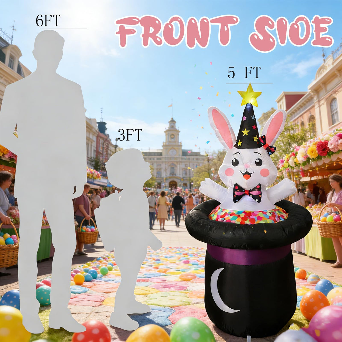 IHGYT bunny popping out of top hat creates whimsical focal point for events.