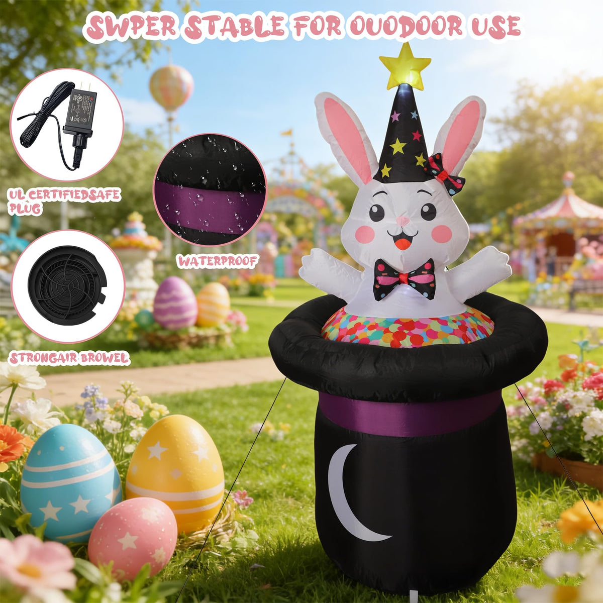 IHGYT versatile yard decor for Easter, Halloween, and party themes.