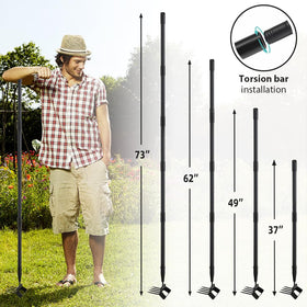 Ihomepark garden hoe blade side for precise weed cutting beside plants.