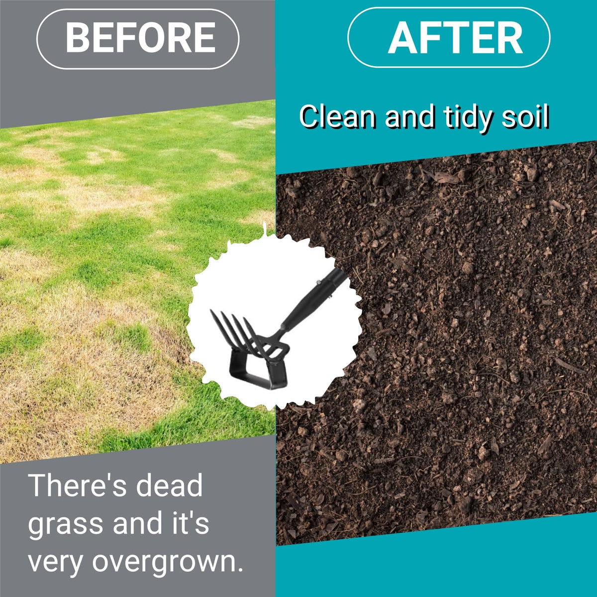 Ihomepark easy-assembly garden hoe ready in minutes for quick use.
