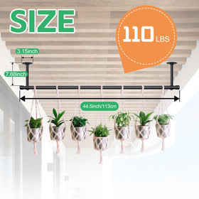Ihomepark hanging rod with fairy lights elevates decor and plant display.