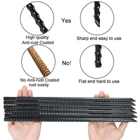 IHOSHENG black powder coated stake demonstrates weather resistance and durability
