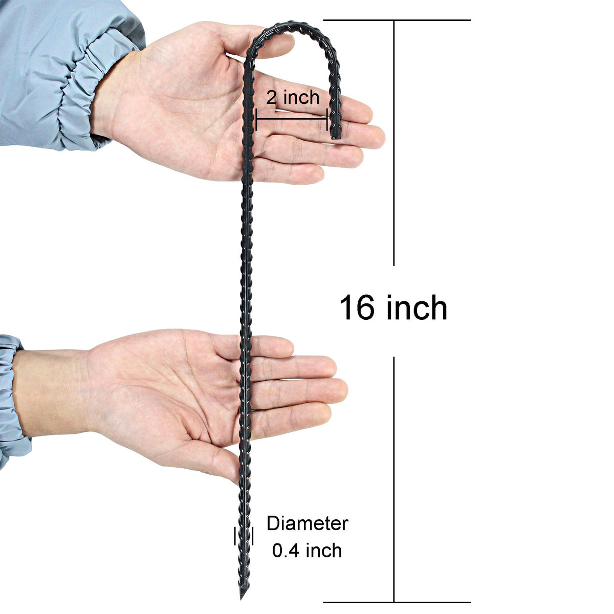 IHOSHENG chisel-point ground stake designed for easy penetration in hard soil.