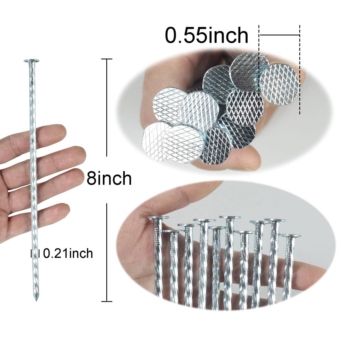 IHOSHENG galvanized spiral spike embedded in soil demonstrating rust resistance