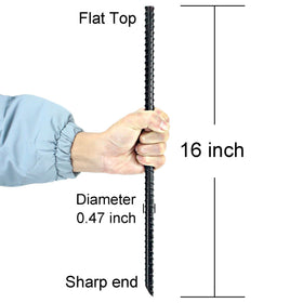 IHOSHENG steel ground anchor with chisel point showing deep soil penetration