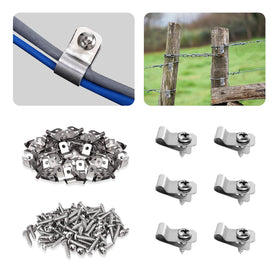iHYTOON fence wire clamps in stainless steel for durable outdoor fencing