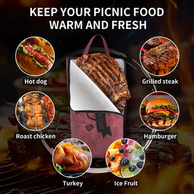 IIFONII insulated three-layer blanket keeps meat warm and juicy during resting