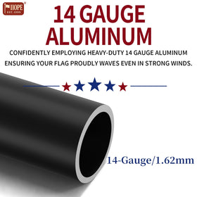 IIOPE 20ft flag pole in-ground installation demonstrates quick, secure yard setup